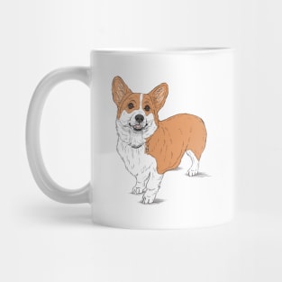 Corgi Illustration Mug